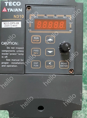 议价400W东元台安变频器N310-20P5-HX，功能完好二手