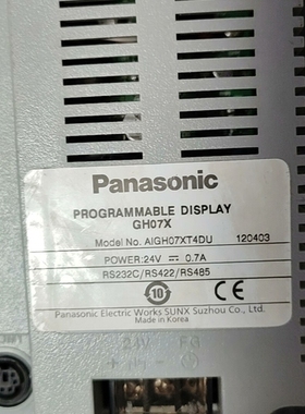 议价松下GH07X触摸屏 AIGH07XT4DU