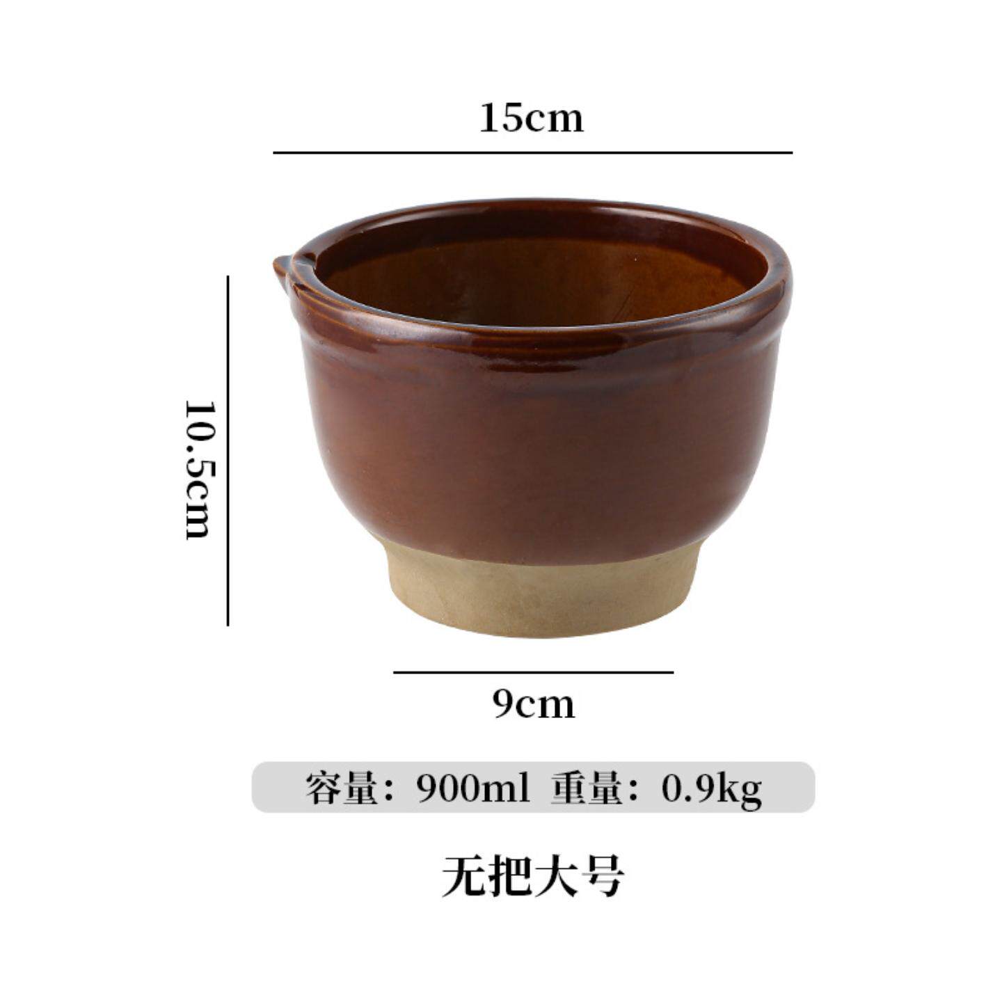 陶瓷擂钵捣蒜臼研药捣药罐研磨器菜钵擂辣椒茄子皮蛋舂钵猪脚饭钵