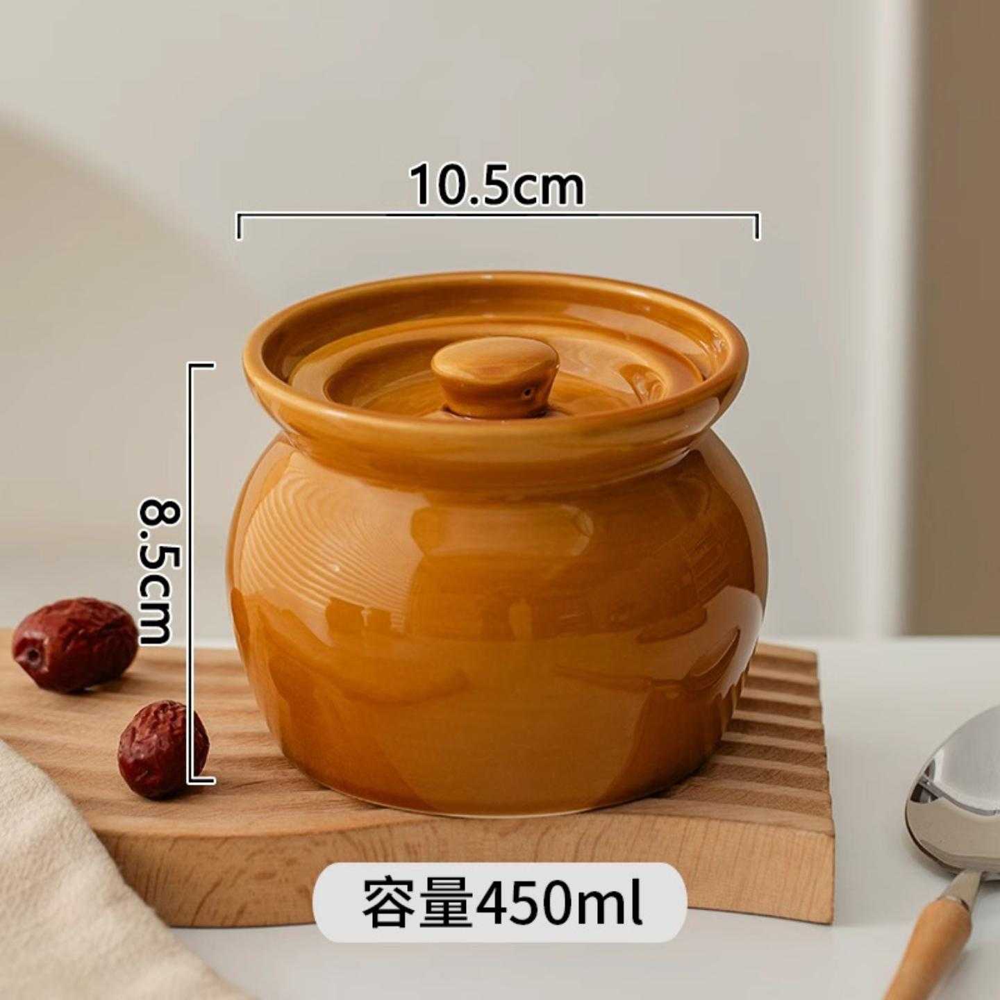 瓦罐炖盅一人份炖盅隔水炖家用炖盅小瓦罐汤炖盅陶瓷食品级陶瓷罐