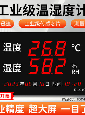 融测温湿度计表大屏电子仓库用