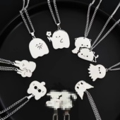 贴脸小兔子情侣项链ins不掉色创意小猫小狗吊坠送闺蜜情人节礼物