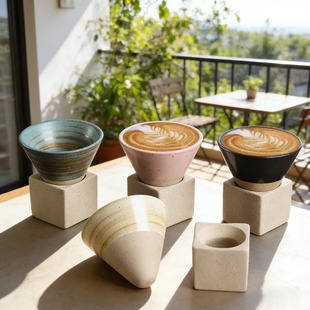 日式陶瓷复古咖啡杯 粗陶马克杯创意跨境杯子亚马逊爆款ins风杯子