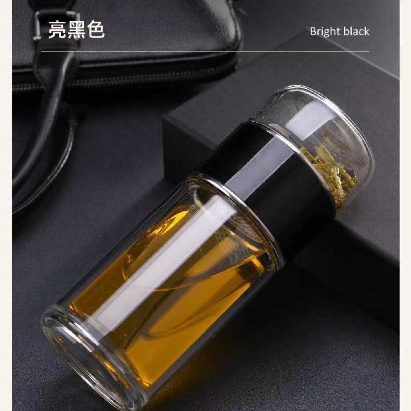 茶水分离杯双层泡茶玻璃杯子明透泡茶水杯过滤水杯女男士茶杯