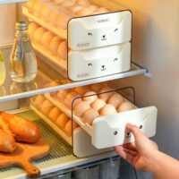 The egg storage box is a food-grade drawer-style container for storing duck eggs in the refrigerator. It features a creative and cute double-layer design for kitchen organization and preservation thumbnail 8