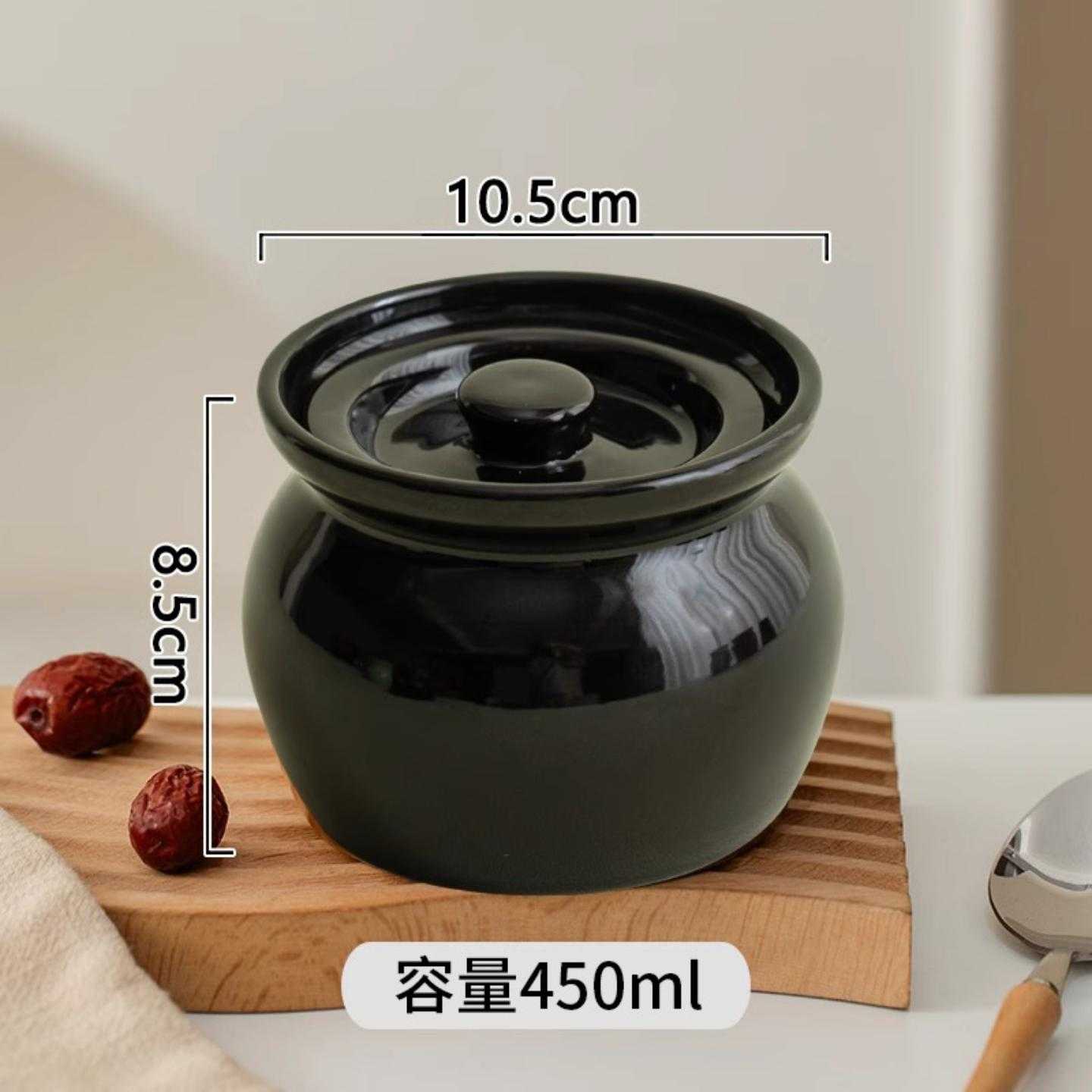 瓦罐炖盅一人份炖盅隔水炖家用炖盅小瓦罐汤炖盅陶瓷食品级陶瓷罐