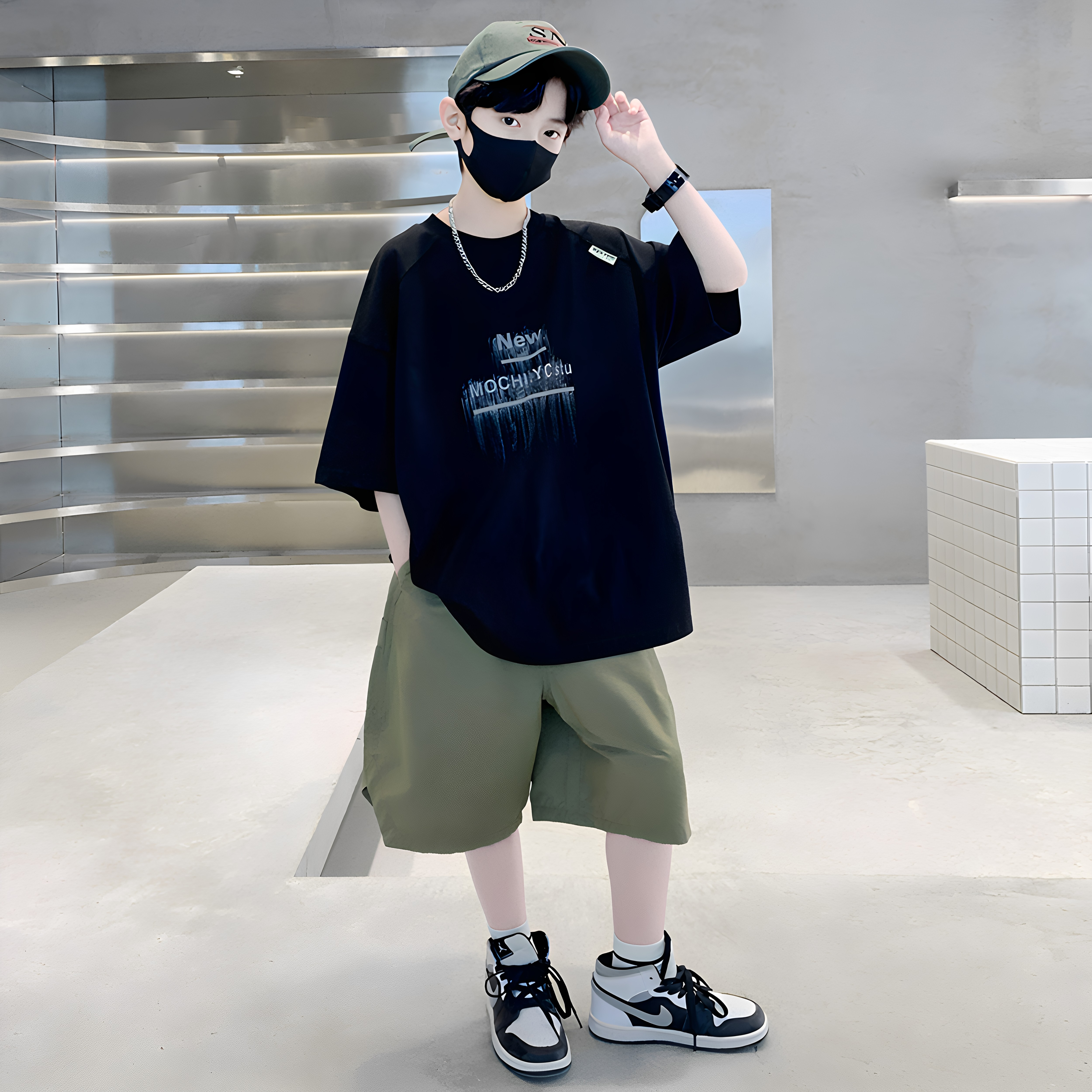 全棉纯棉男童夏装套装2026新套装
