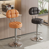 吧台椅轻奢酒吧椅子旋转吧凳升降靠背椅家用现代简约圆凳高脚凳子