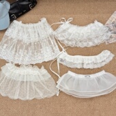 单品封神 重工白色蕾丝花边裙帘女叠穿内搭假下摆遮胯显瘦半身裙