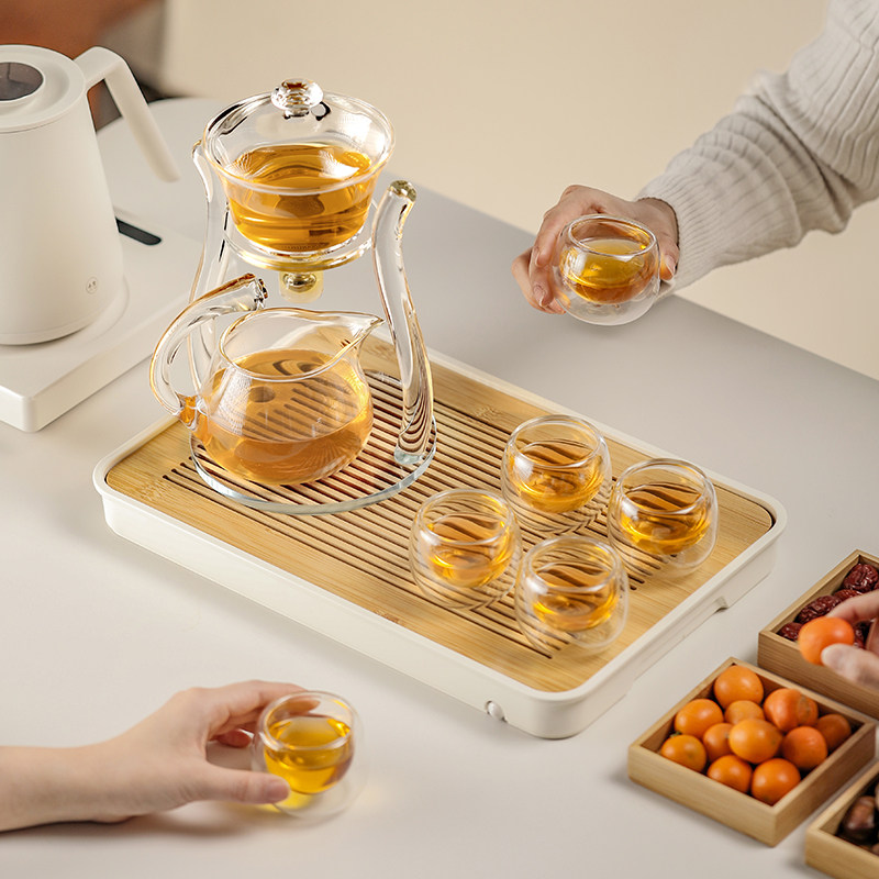 水阳光玻璃半全自动茶具套装家用磁吸泡茶壶懒人泡茶神器功夫茶杯