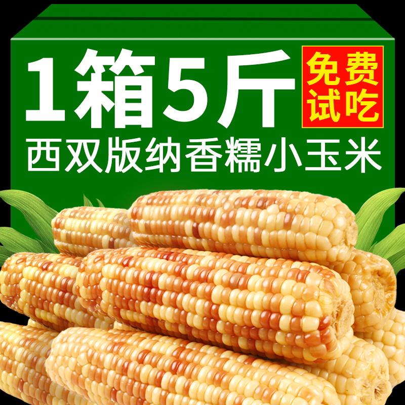 花糯玉米西双版纳新鲜香糯小玉米真空装低脂即食软糯苞米学生代餐
