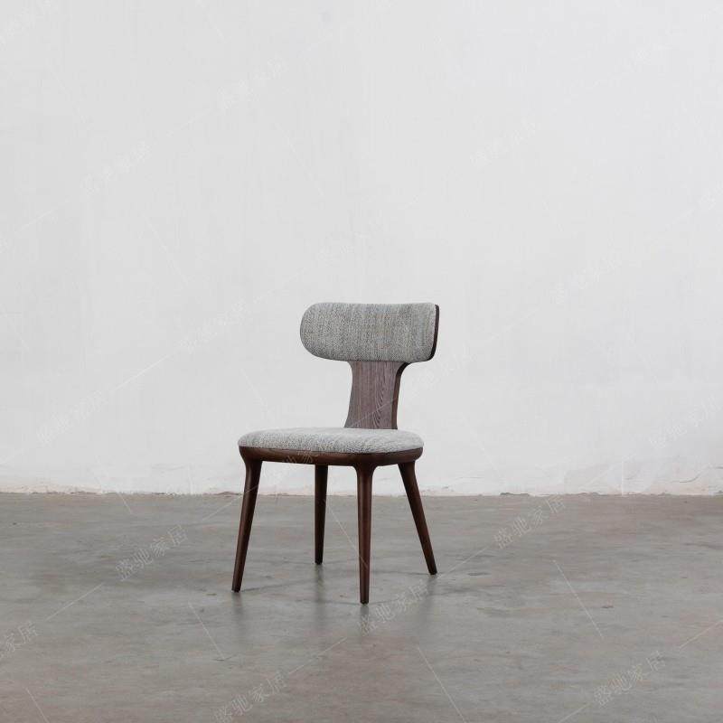 RH美式乡村实木餐厅餐椅法式LIGN&Eacute;书房座休闲办公椅扶手椅靠背椅