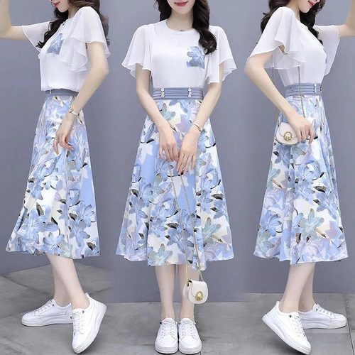 2026夏季时尚显瘦连衣裙套装女