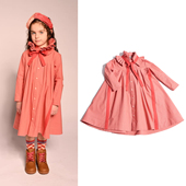 现货美国Tia 连衣裙设计师原创 女童褶边大摆裙长袖 Cibani 新款