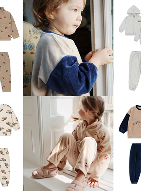 现货 丹麦Konges Slojd 24秋冬新款男童汽车樱桃老虎休闲套装裤子