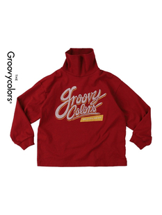 儿童字母印花高领长袖 COLORS 打底衫 100 130 5折清仓 110 GROOVY