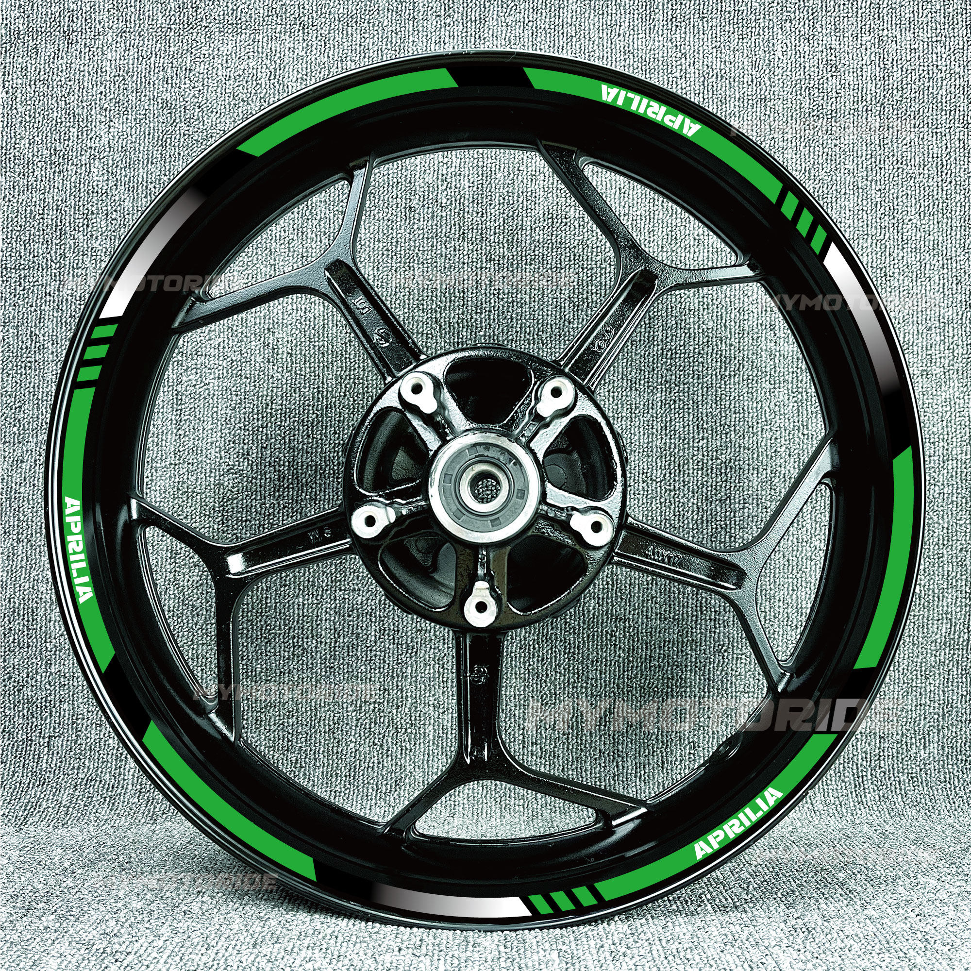 适用阿普利亚SX125Shiver900RSV4XRS660RS457反光轮毂贴花内圈贴