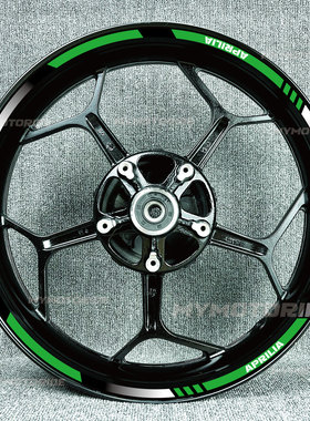 适用阿普利亚SX125Shiver900RSV4XRS660RS457反光轮毂贴花内圈贴