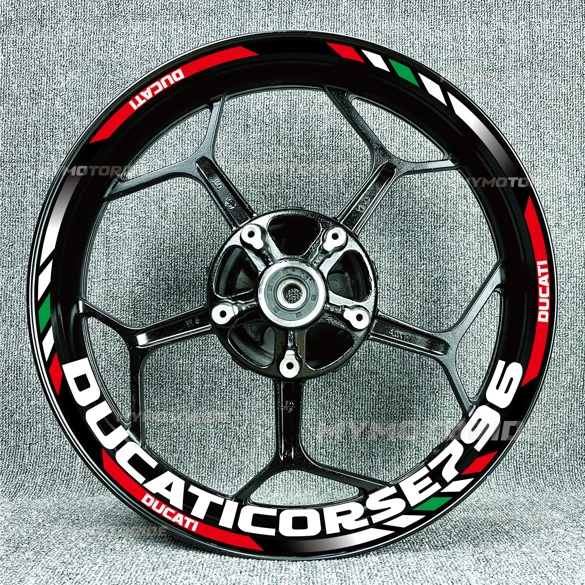 适用杜卡迪轮毂贴796 939 959 V2V4怪兽821 796轮圈车圈钢圈贴花