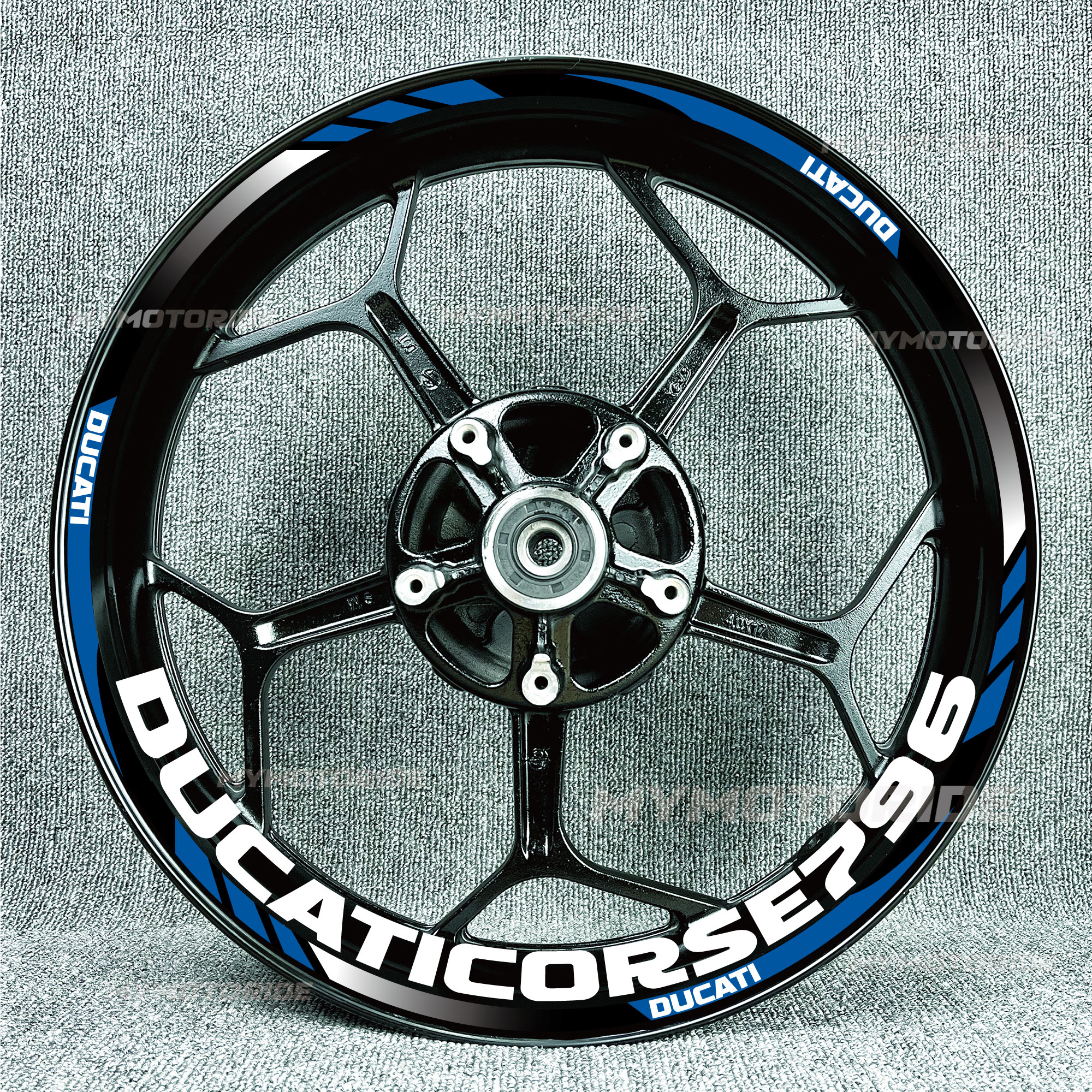 适用杜卡迪轮毂贴796 939 959 V2V4怪兽821 796轮圈车圈钢圈贴花