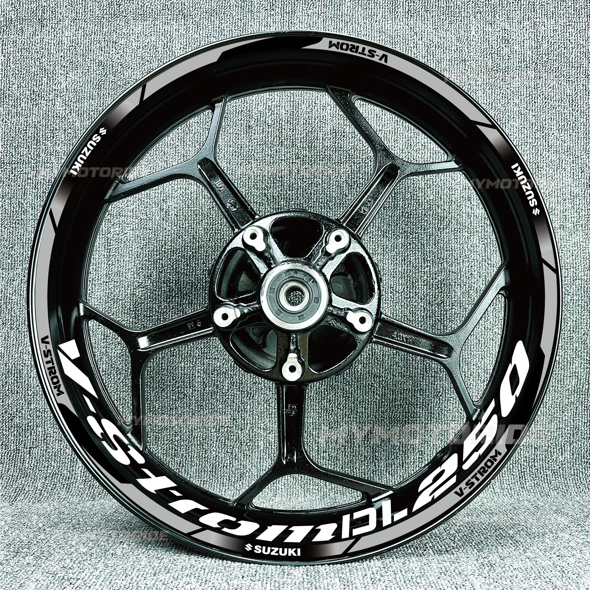 铃木DL250 GSX250R gw250轮毂贴改装车轮毂框反光防水贴纸贴花