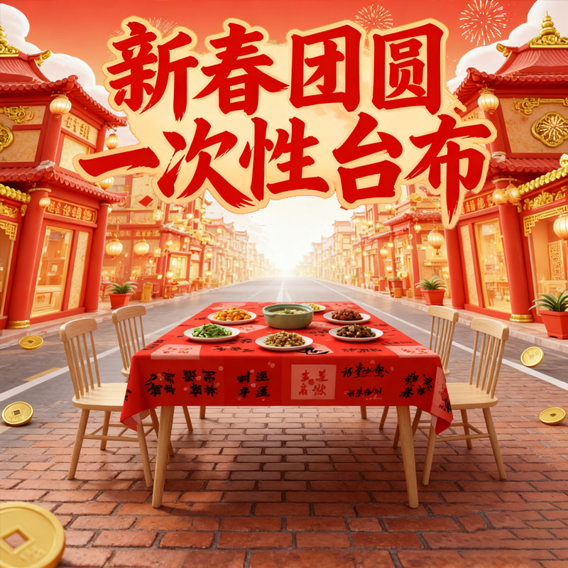 新年红色桌布一次性加厚喜庆结婚台布塑料薄膜餐布桌垫长方形圆桌,居家布艺,桌布,淘宝优惠券,粉丝福利购,淘宝优惠卷
