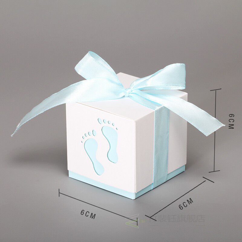 10pcs/lot baby feet shape wedding candy box marriage charm s