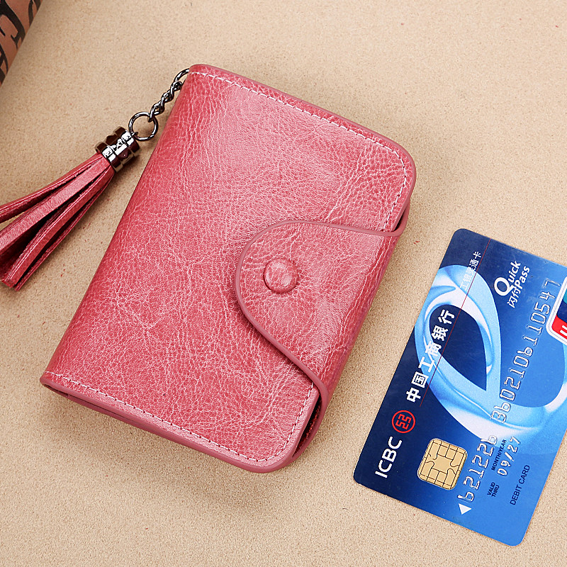 女式卡包真牛皮男士多卡位名片夹银行信用流苏卡套驾驶证皮套超薄