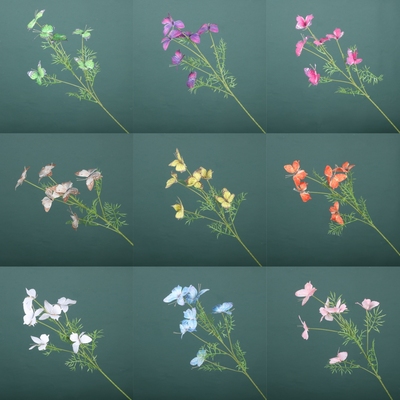 绿色系仿真花装饰婚礼花材