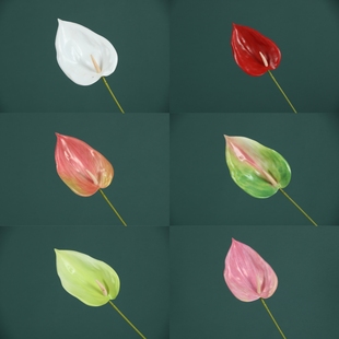 红掌观音莲婚礼堂迎宾插花花艺路引花假花塑料掌家居花艺摆件 新款