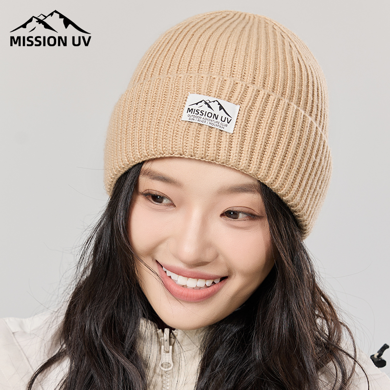 MISSIONUV女士羊毛保暖毛线帽