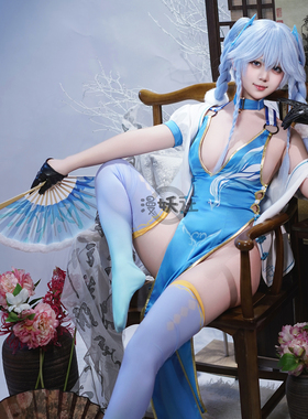 漫妖社尾款 少女前线 PA15翠雀媚cos旗袍 芙洛伦cosplay服装