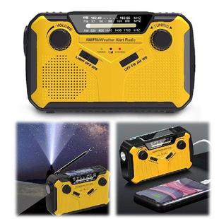 LED Flashlight Radio SOS with Bank Solar Power