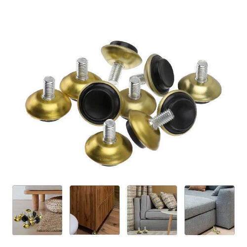 10pcs Adjustable Furniture Feet Pads Durable Iron Rubber