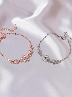 Small Crystal Flower Fashion Bracelet Student Style Bracelet
