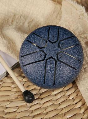Mini 3 Inch 6 Tone Steel Tongue Drum Mini Hand Pan Drums Dru