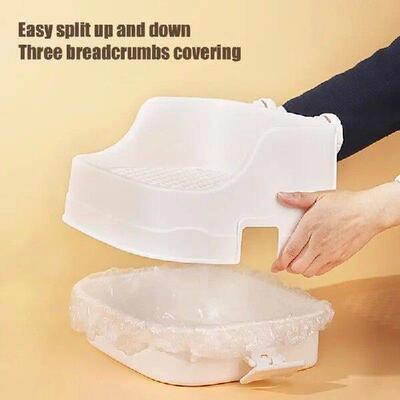 Large Rabbit Litter Box Set Round Corner Toilet Bedpan with