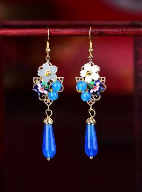 Chinese Style Hanfu Ethnic Earrings Fashion nd Coloured Glaz