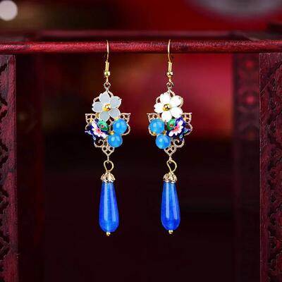 Chinese Style Hanfu Ethnic Earrings Fashion nd Coloured Glaz