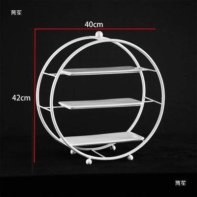 White Iron Dessert Table Ornament Display Stand Cake Tray