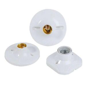 Household E27 LED Light Bulb Holder Round Socket Base