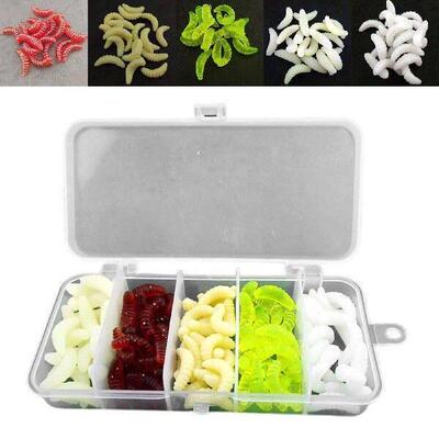 100 Pieces Fishing Saltwater Larva Bass s Crank Fishing Gear