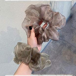 Scrunchie Hair Bands Summer Girls Organza Women Elegan Solid