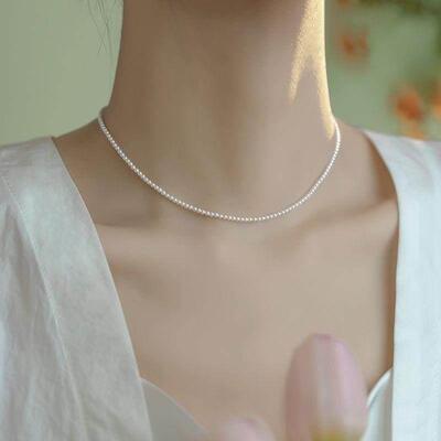 Classic Elegant White Pearl Chokers Necklace For Women Men W