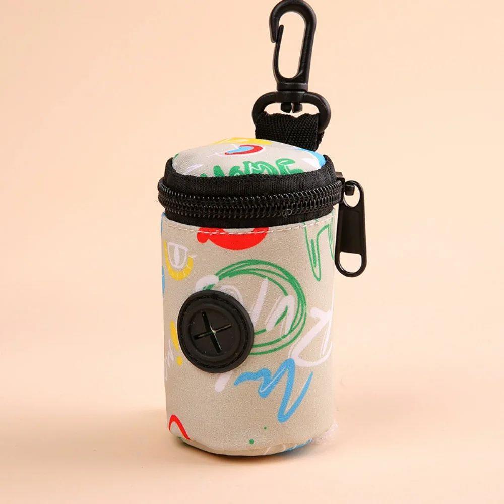 Hangable Dog Poop Bag Dispenser Zipper Dogs Walking Accessor