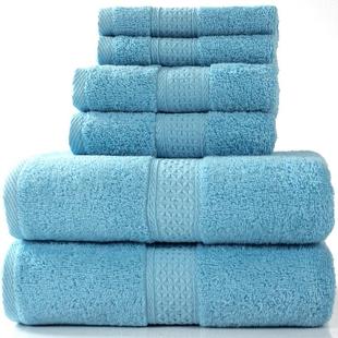 Bath Luxury Towel Set Towels 纯棉毛巾浴巾三件套 Cotton 3pcs