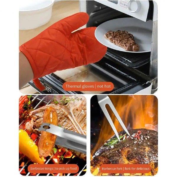 High-quality Grill Fork Gloves Bbq Spatula Tongs Durable