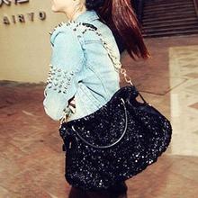 women Leopard messenger bag pu leather handbag bags 亮片女包