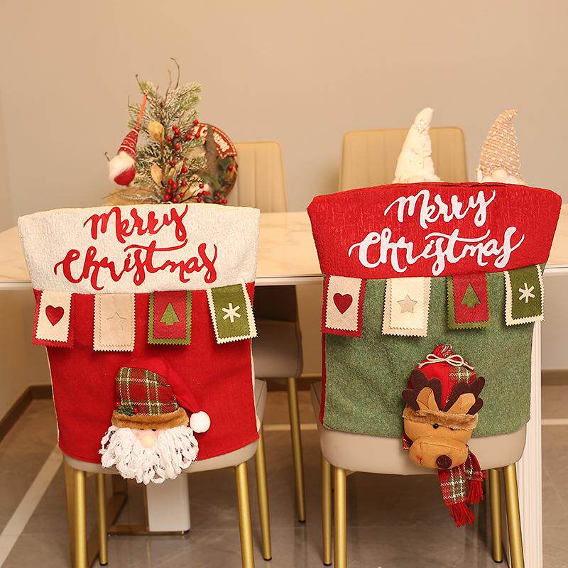 Christmas Decorations Elk Table Chair Set Doll Chair cover