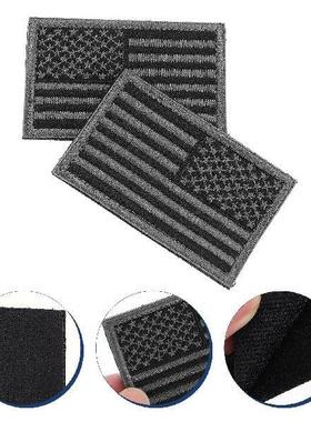 2 Pcs American Flag Patch Adhesive Sticker Patches Usa